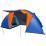 Палатка кемпинговая 4-местная 2-слойная Jesolo, цвет сине-зеленый, (150+130+150)*220*170 - Интернет-магазин Екатеринбурга Eka-shop96.ru